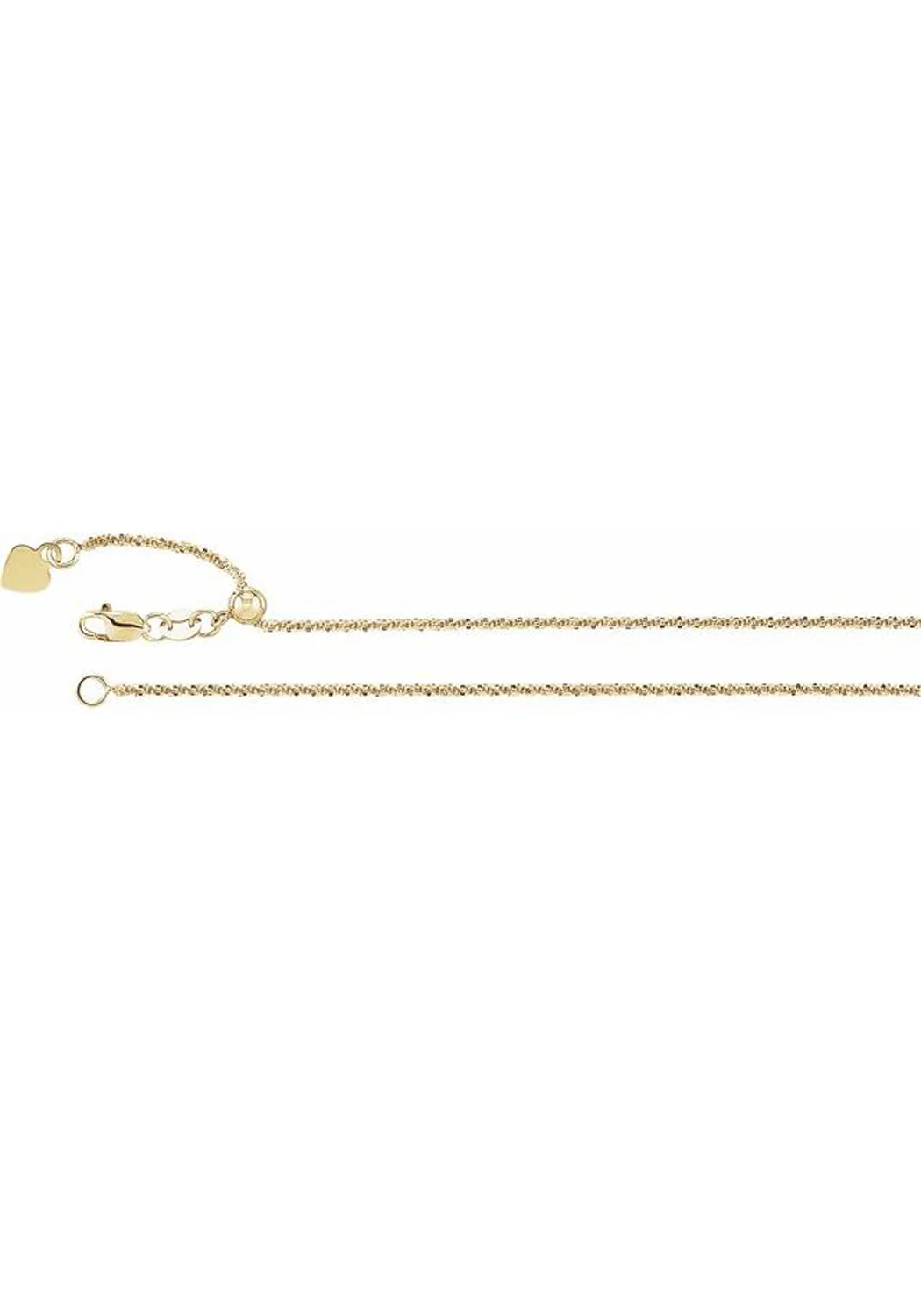 14K Yellow Gold Adjustable Chain Necklace | 22" - Image 2