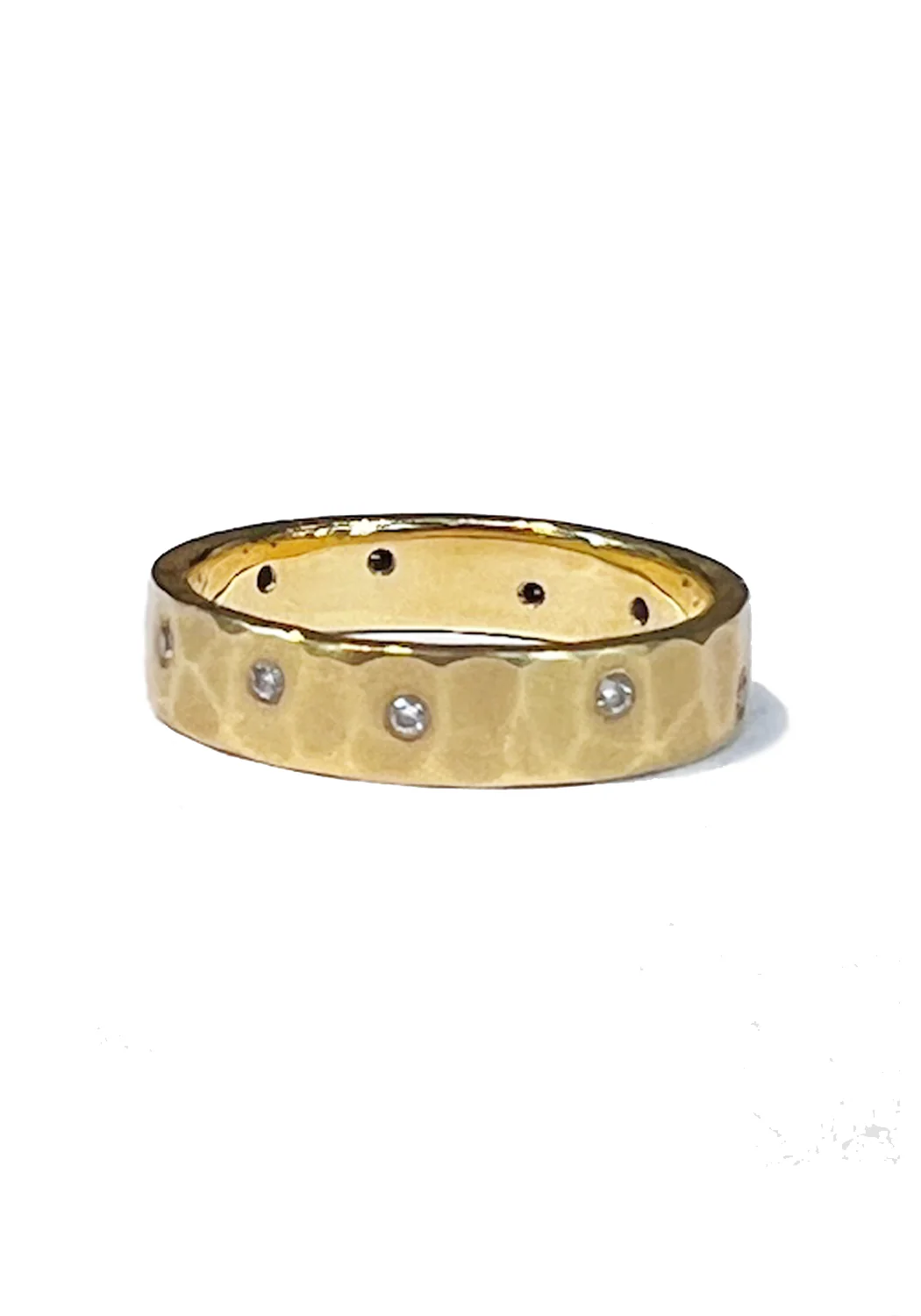 Oster Collection 18k Yellow Gold Scattered Diamond Band | 4mm