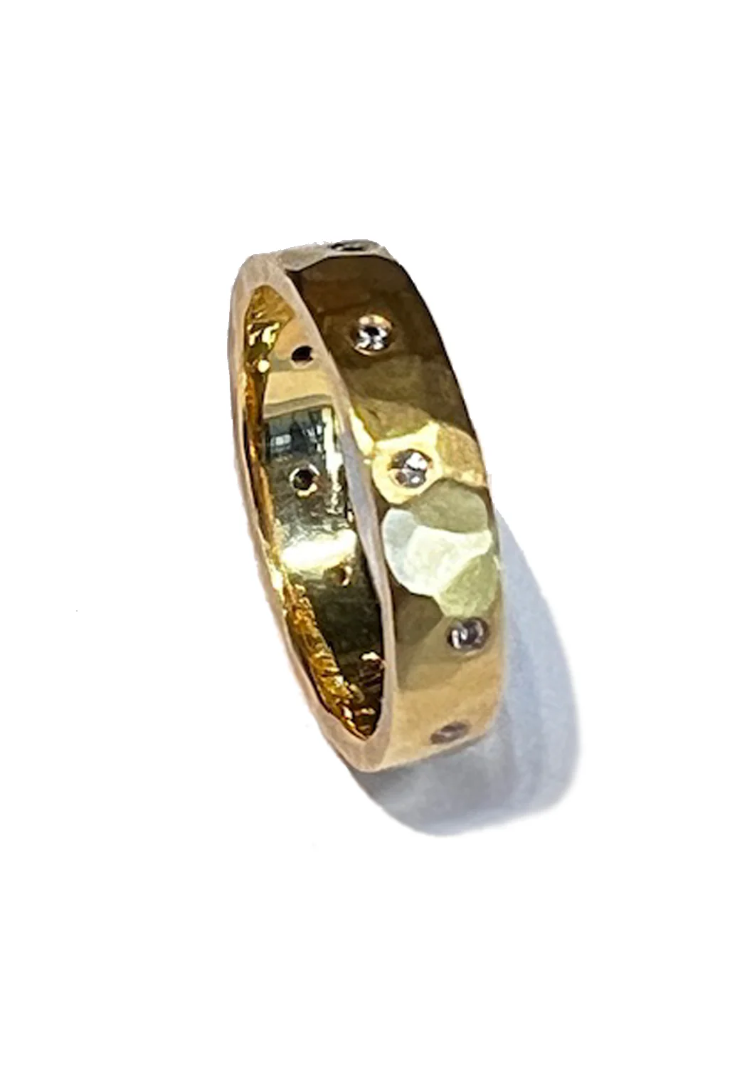 Oster Collection 18k Yellow Gold Scattered Diamond Band | 4mm - Image 2