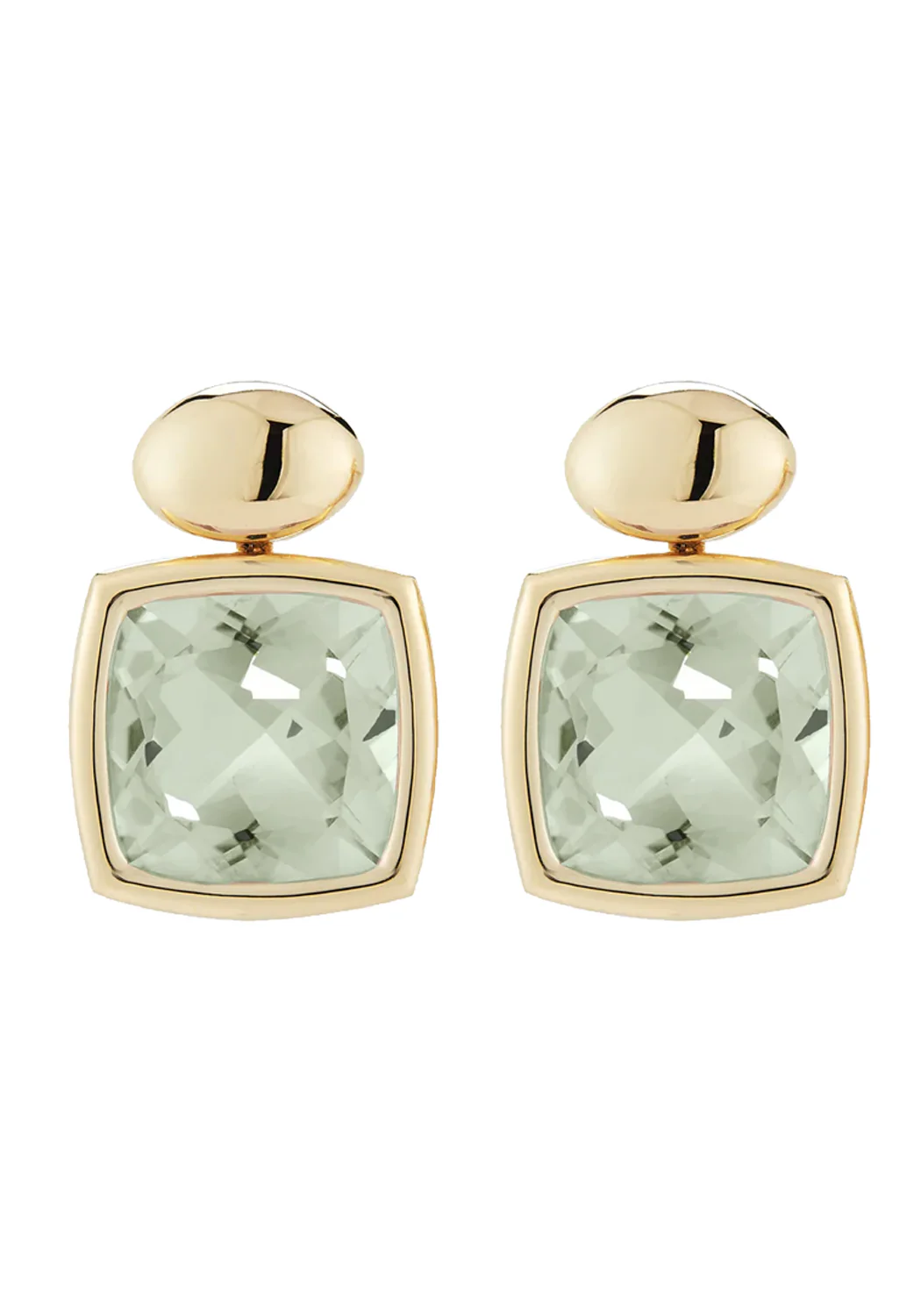 A & Furst Gaia 18K Yellow Gold Prasiolite Drop Earrings - Image 2