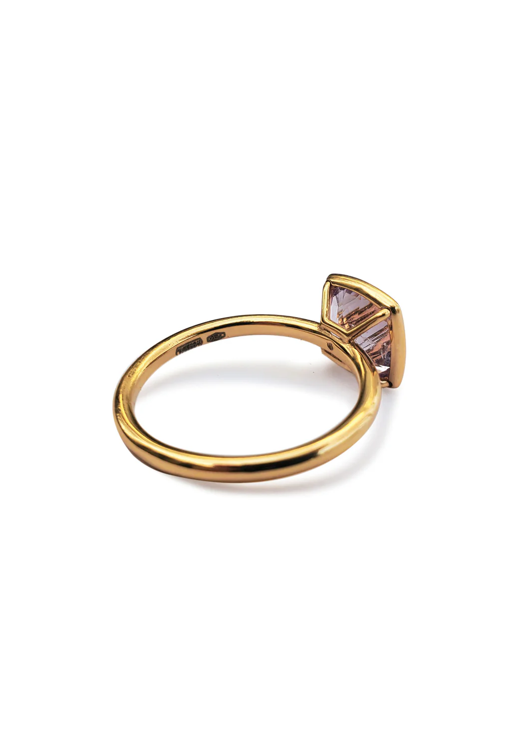 A & Furst Gaia 18KYG Cushion Cut Rose de France Ring - Image 4