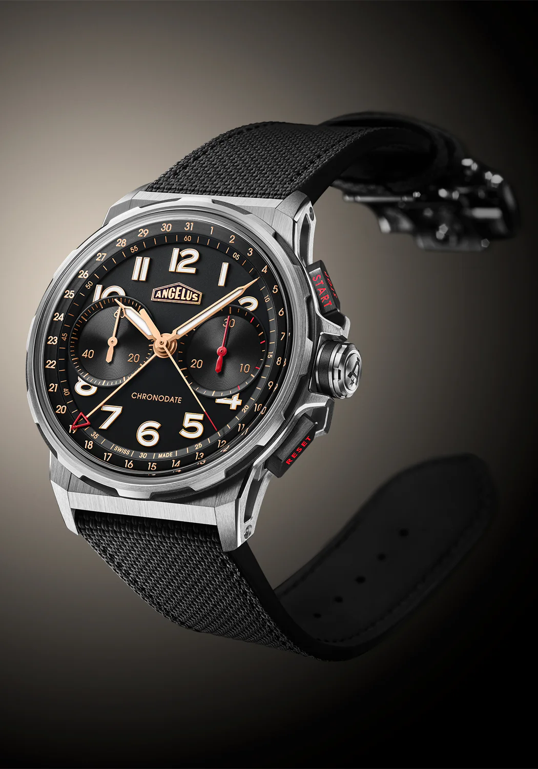 Angelus Chronodate Titanium Black Strap - Image 3
