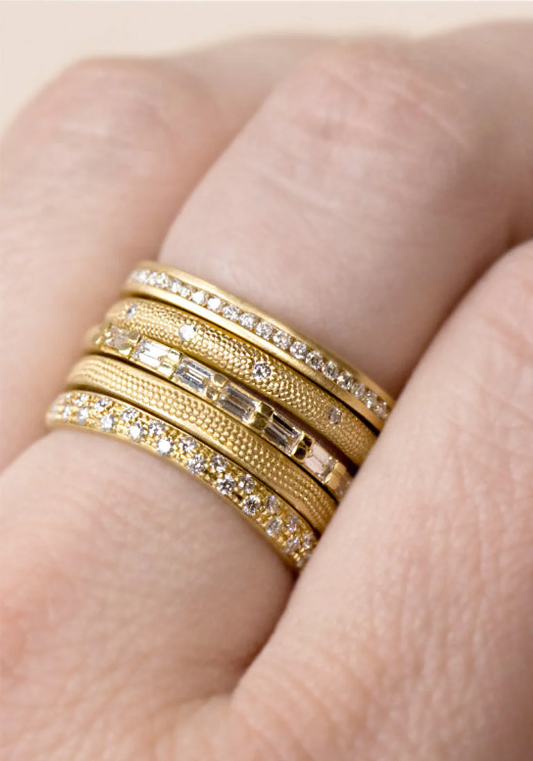 Anne Sportun 18KYG Diamond Eternity Band - Image 2