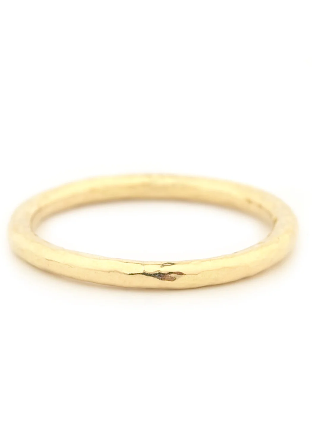 Anne Sportun 18K Yellow Gold Hammer Finish Band - Image 4