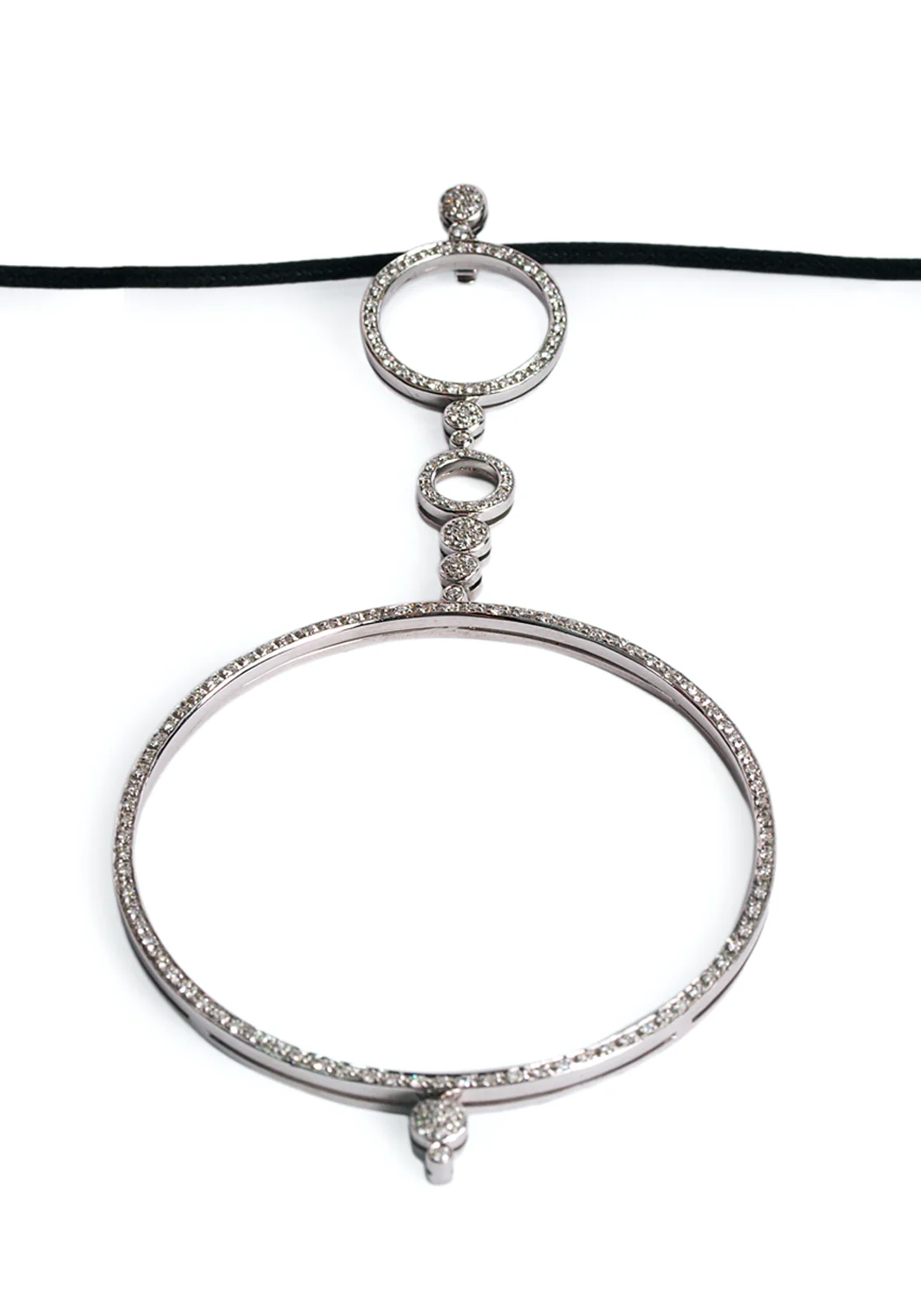 Antonini Alaska 18K White Gold Diamond Circle Pendant - Image 3