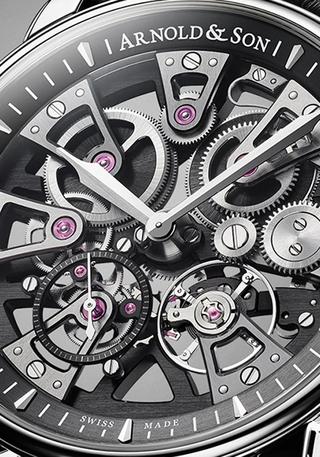 Arnold & Son Nebula 41.5 Steel Black Strap - Image 4