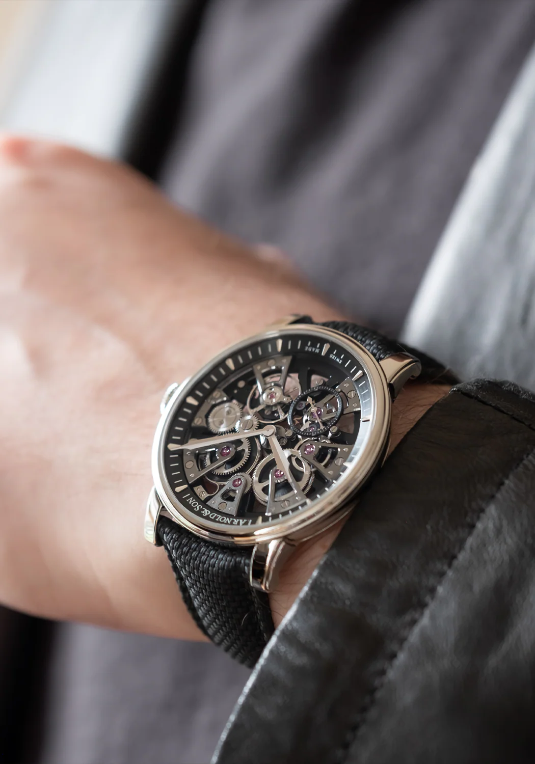 Arnold & Son Nebula 41.5 Steel Black Strap - Image 7