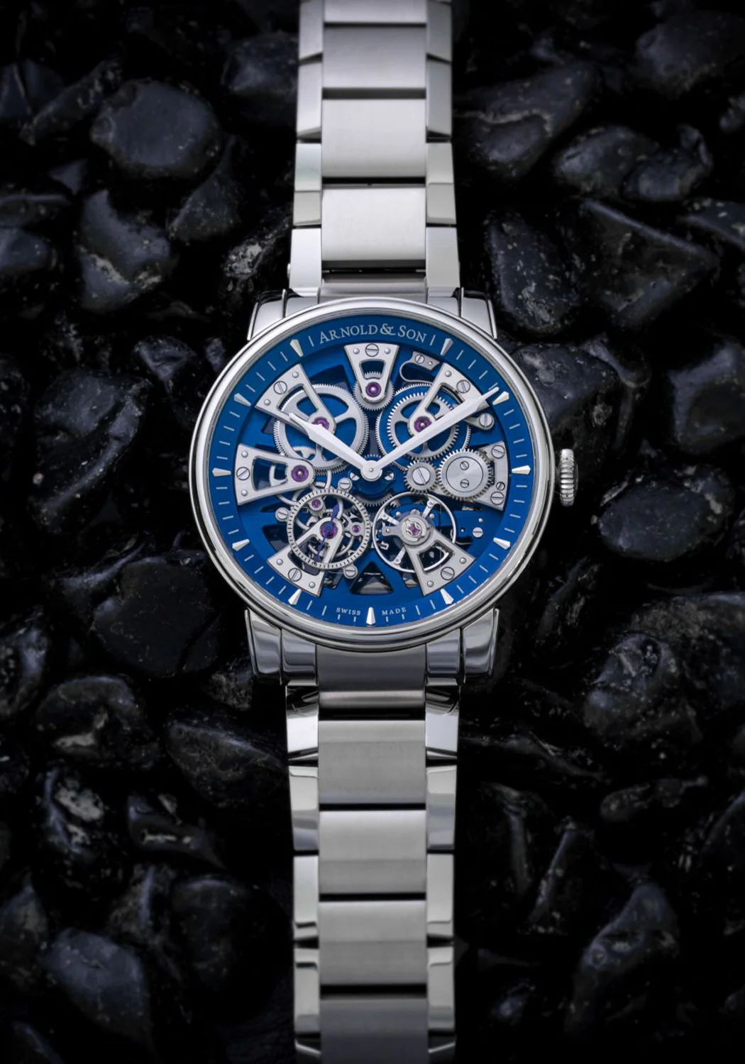 Arnold & Son Nebula 41.5 Steel Blue Bracelet - Image 6