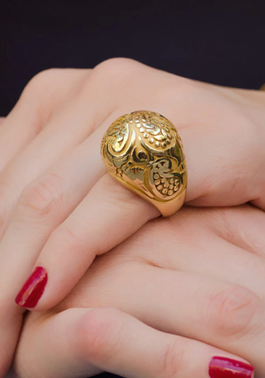 Carrera y Carrera 18KYG "Aqua" Dome Ring - Image 4