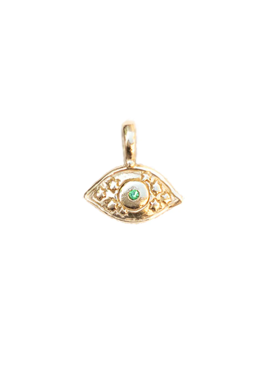 Catherine Michiels 14K Yellow Gold Tsavorite Evil Eye Charm - Image 3