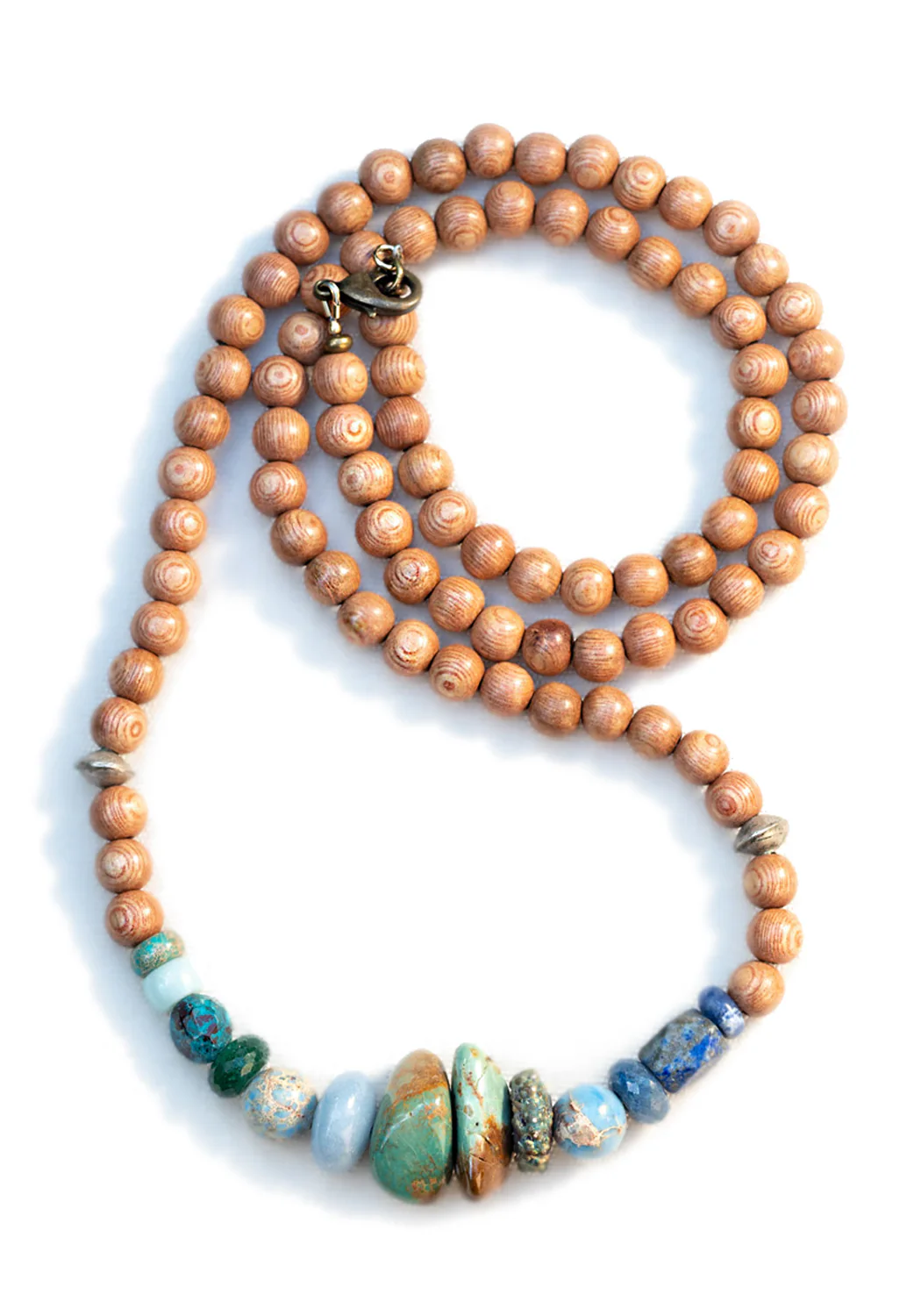 Catherine Michiels Jasper Turquoise Sandlewood Necklace - Image 5