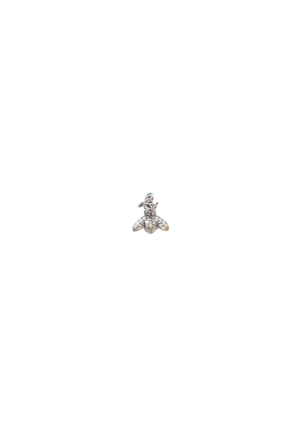 Catherine Michiels Mini Sterling Silver Diamond Bee Charm
