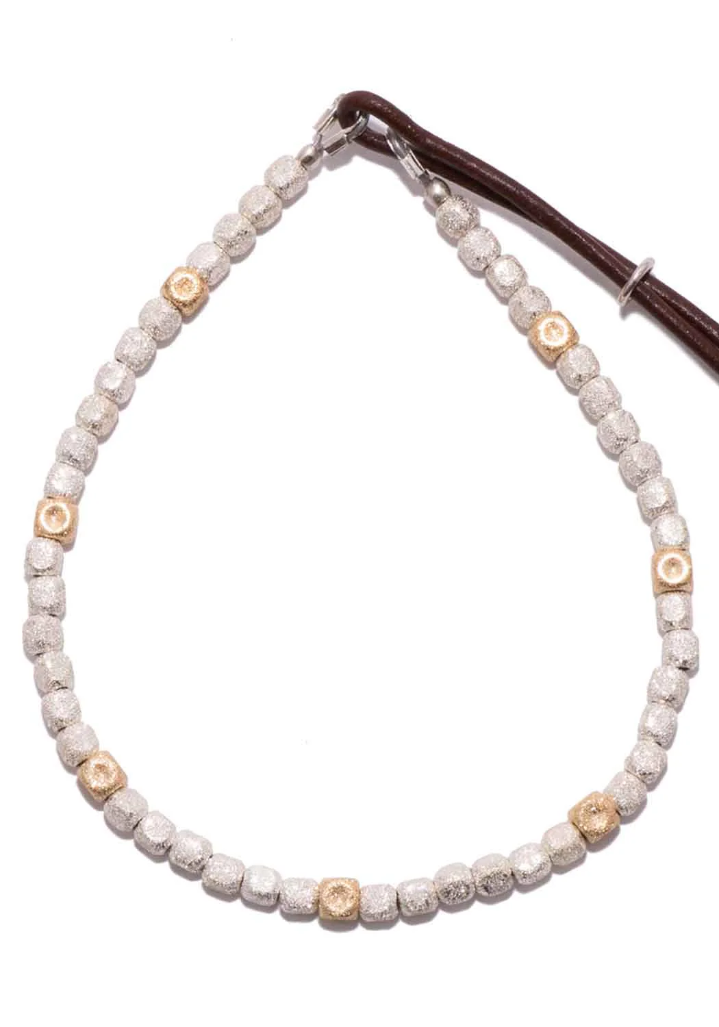 Catherine Michiels Sterling Silver & 14KYG Bead Bracelet
