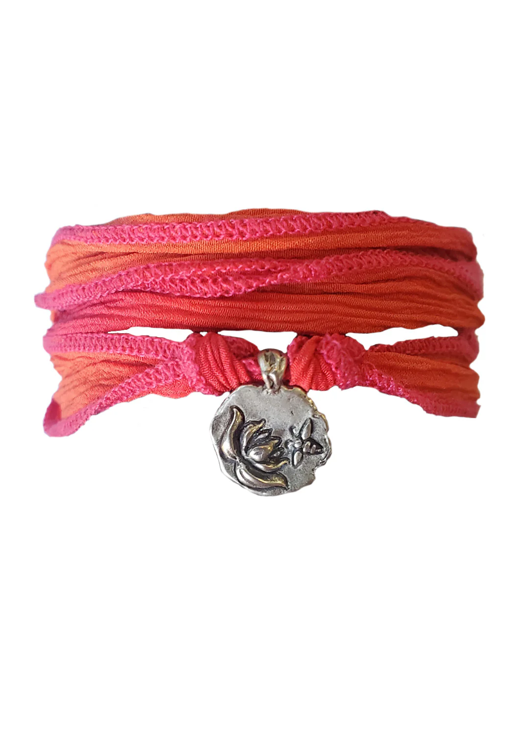 Catherine Michiels Sterling Silver Acceptance Charm on Silk Wrap - Image 2