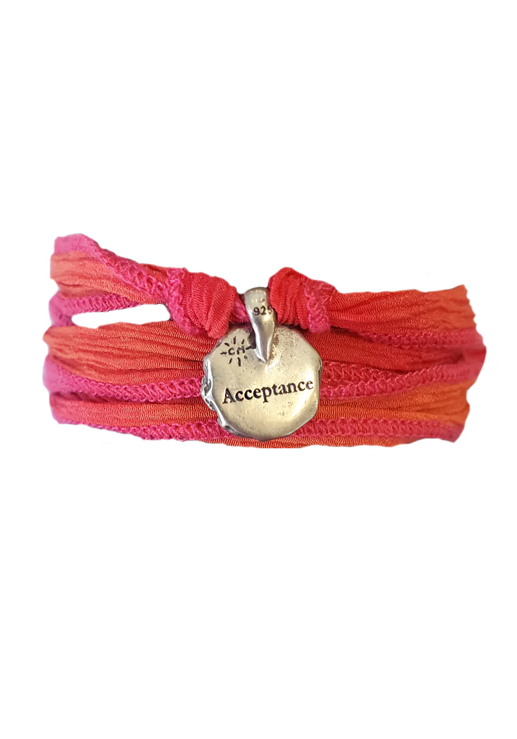 Catherine Michiels Sterling Silver Acceptance Charm on Silk Wrap - Image 3