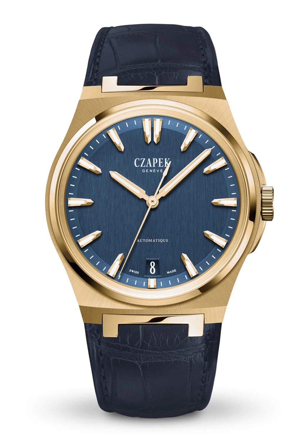 Czapek Antarctique Mount Erebus Deep Blue YG Alligator | LE50