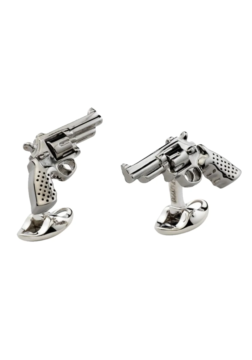 Deakin & Francis Sterling Silver Revolver Gun Cufflinks - Image 2