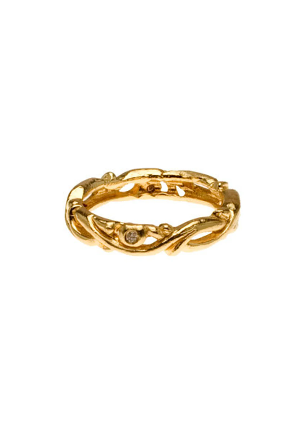 Dominique Cohen 18KYG Petite Lace Scroll Diamond Ring - Image 4