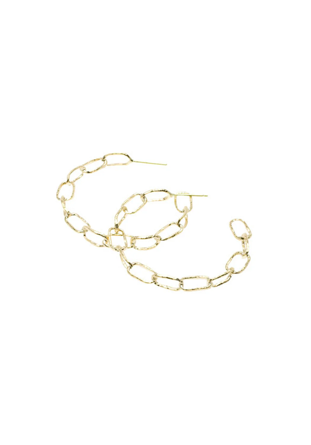 Dominique Cohen 18KYG Chain Link Open Hoop Earrings - Image 4