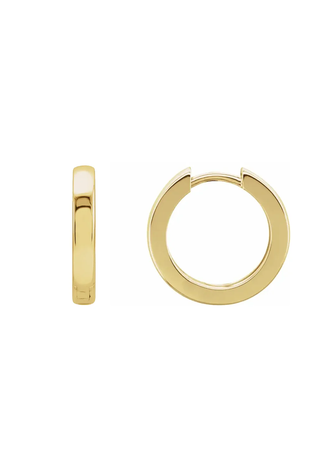 Fresh Picks 18K Yellow Gold Hinged Hoop Earrings