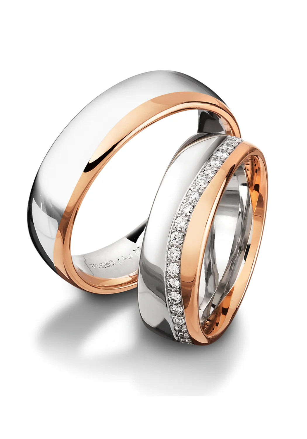 18KWRG Two-Tone Diamond Eternity Band - Image 3