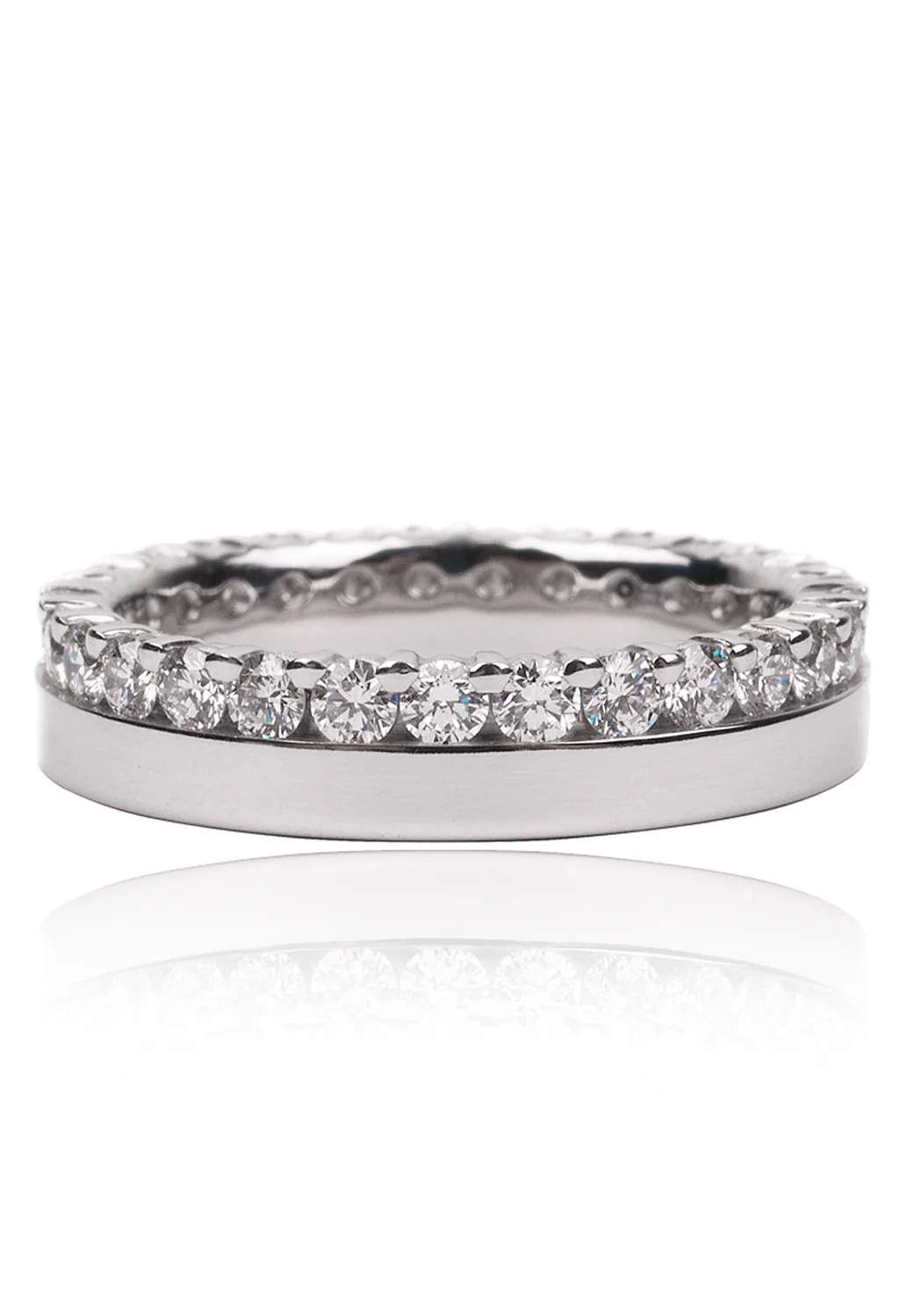 Eternels 18K White Gold Diamond Eternity Band - Image 5