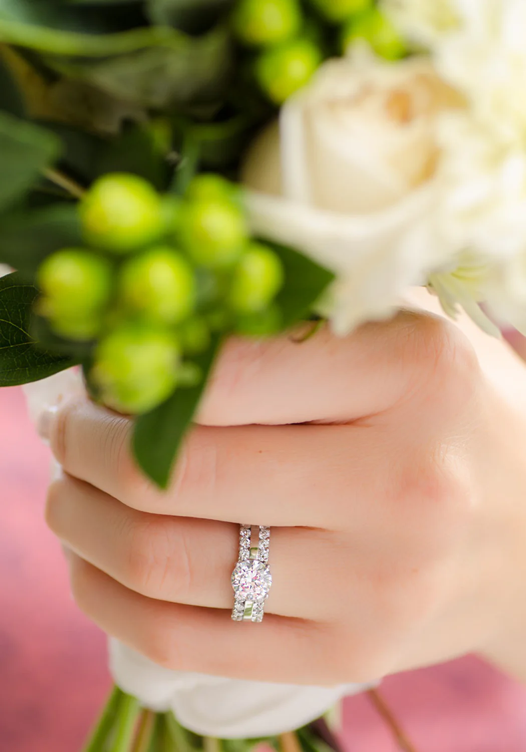 Lucienne Platinum Semi-Mount 2-Row Diamond Ring - Image 6