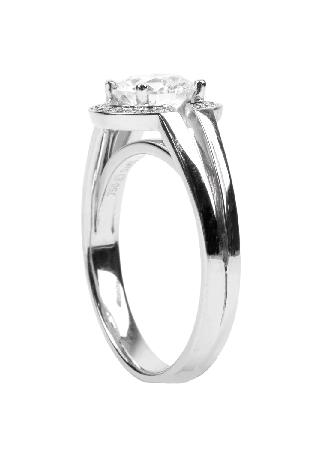 Furrer Jacot Lucienne Semi-Mount Bezel Diamond Halo Ring - Image 5