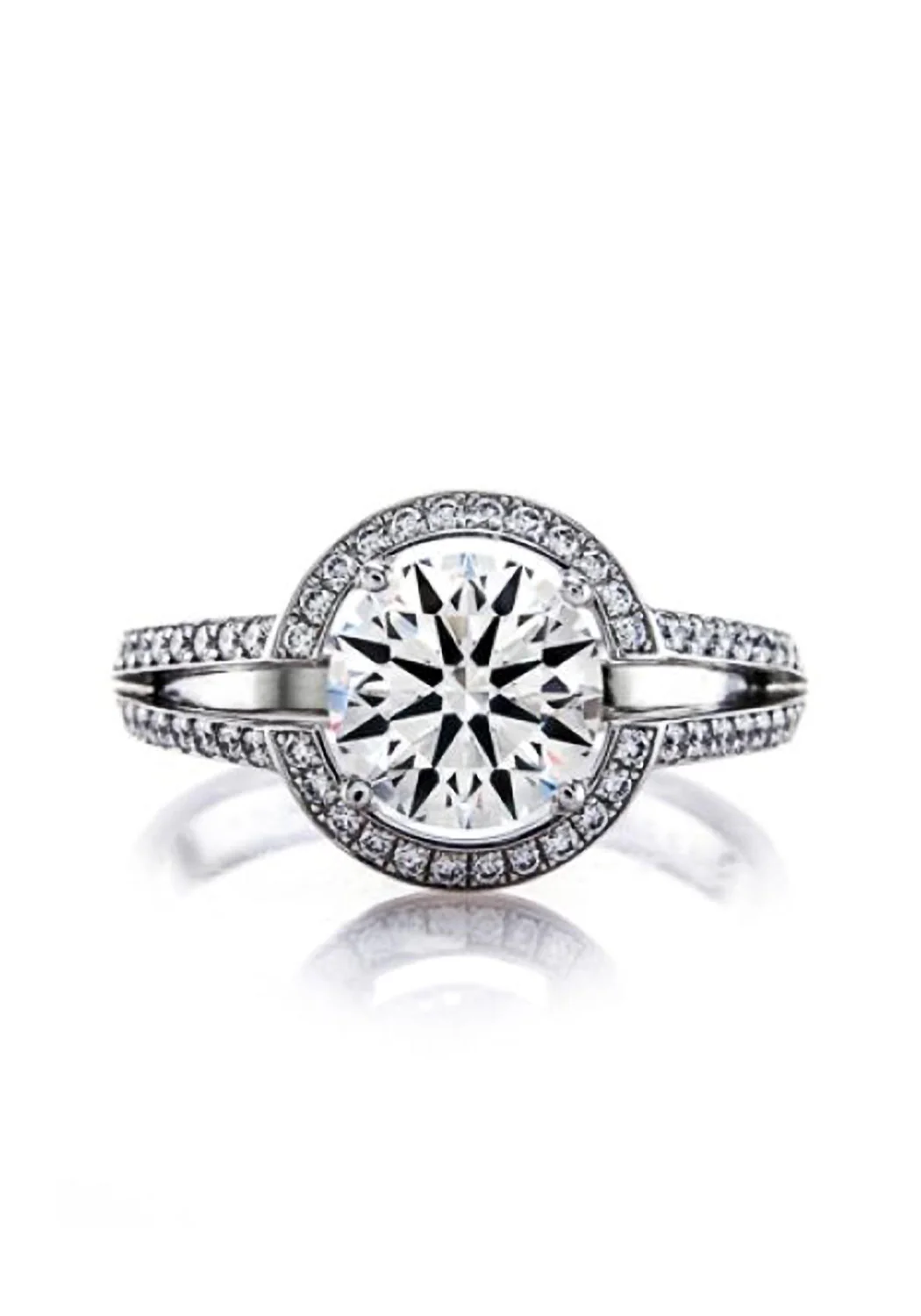 Furrer Jacot Torino Split Shoulder Semi-Mount Diamond Ring - Image 4