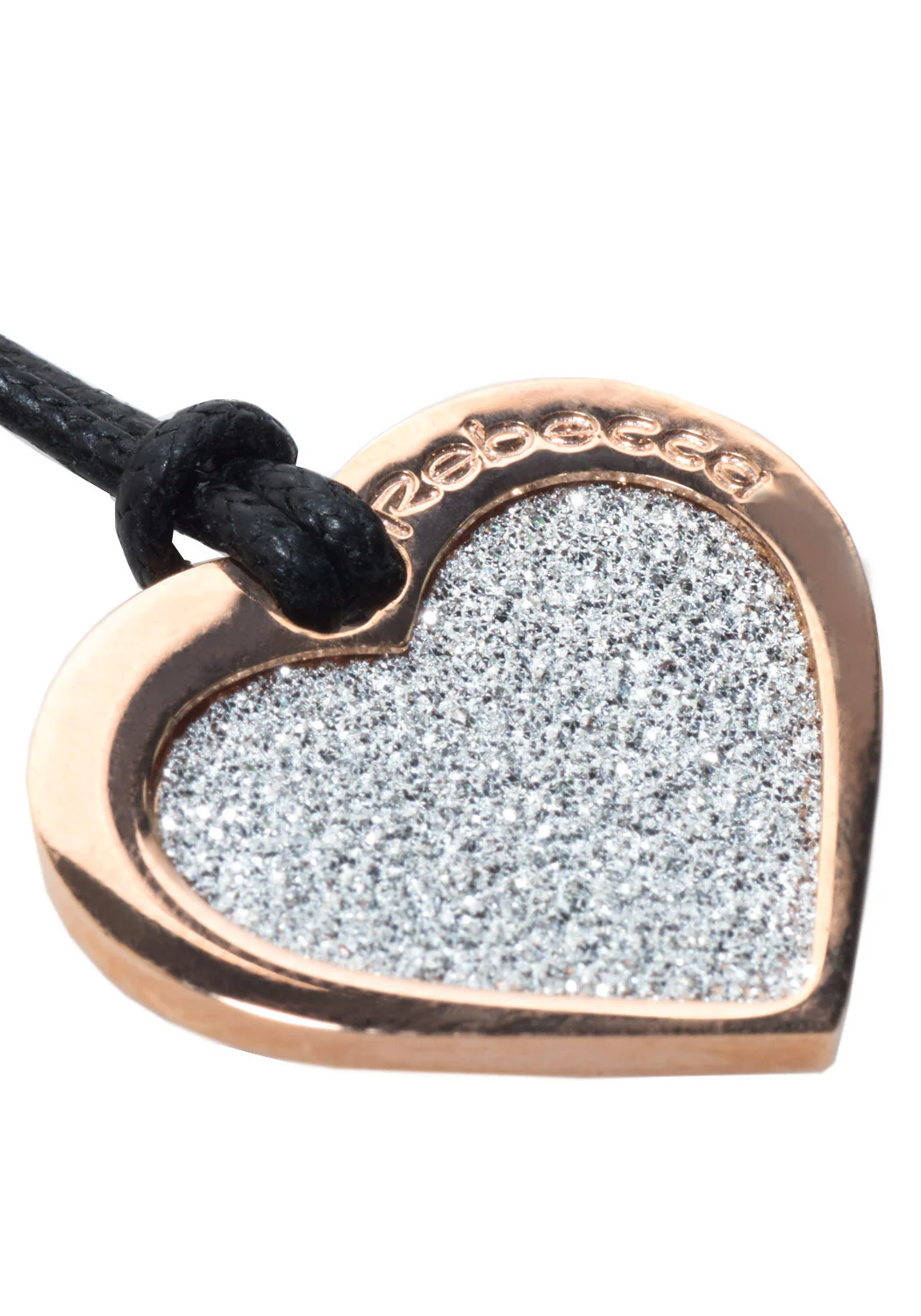 Rebecca Rose Gold Glam Film Heart Necklace - Image 2