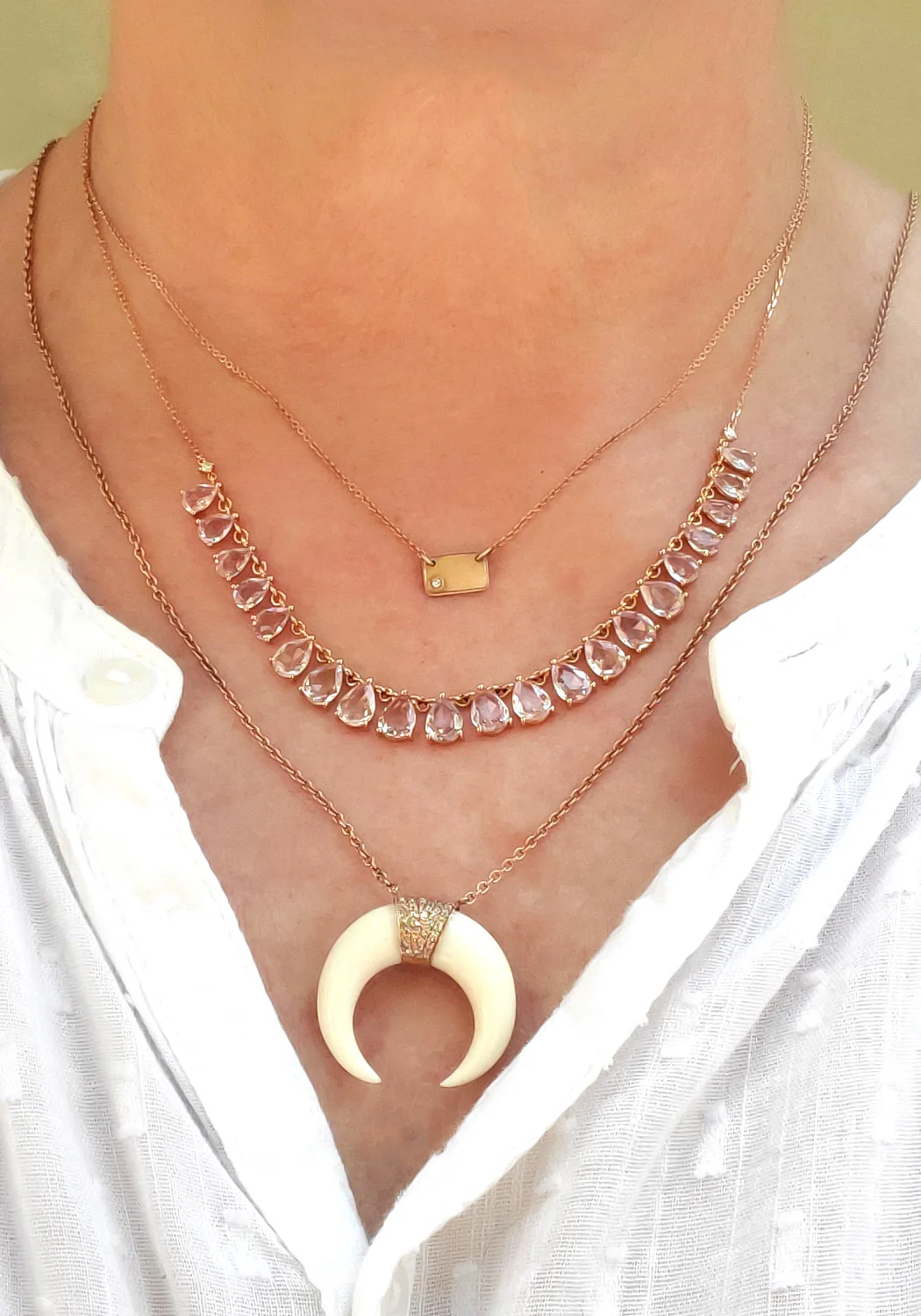 ILA Postcard 14K Rose Gold .01 Diamond Necklace - Image 5