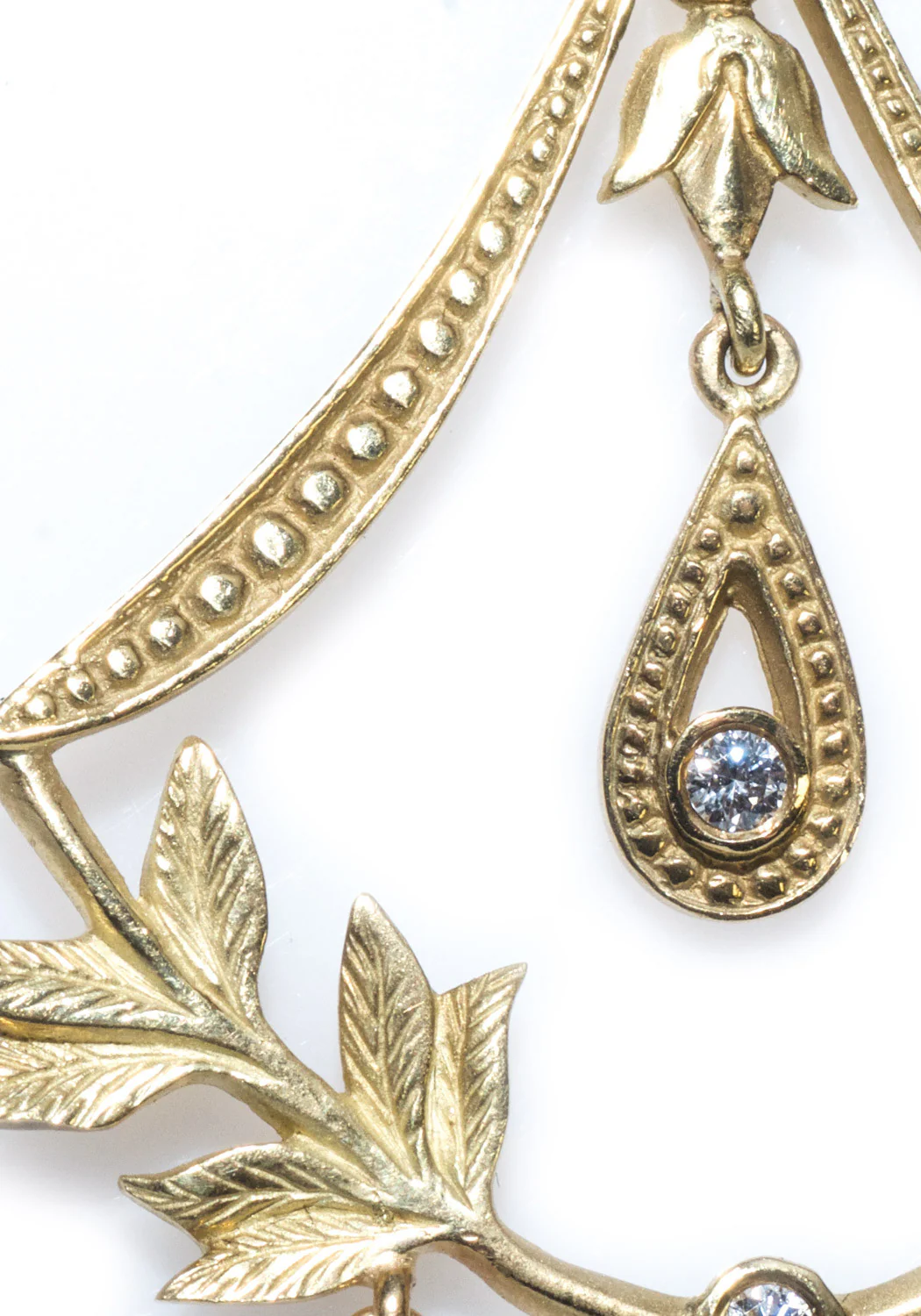 Jamie Wolf 18KYG Floral Diamond Chandelier Earrings - Image 4
