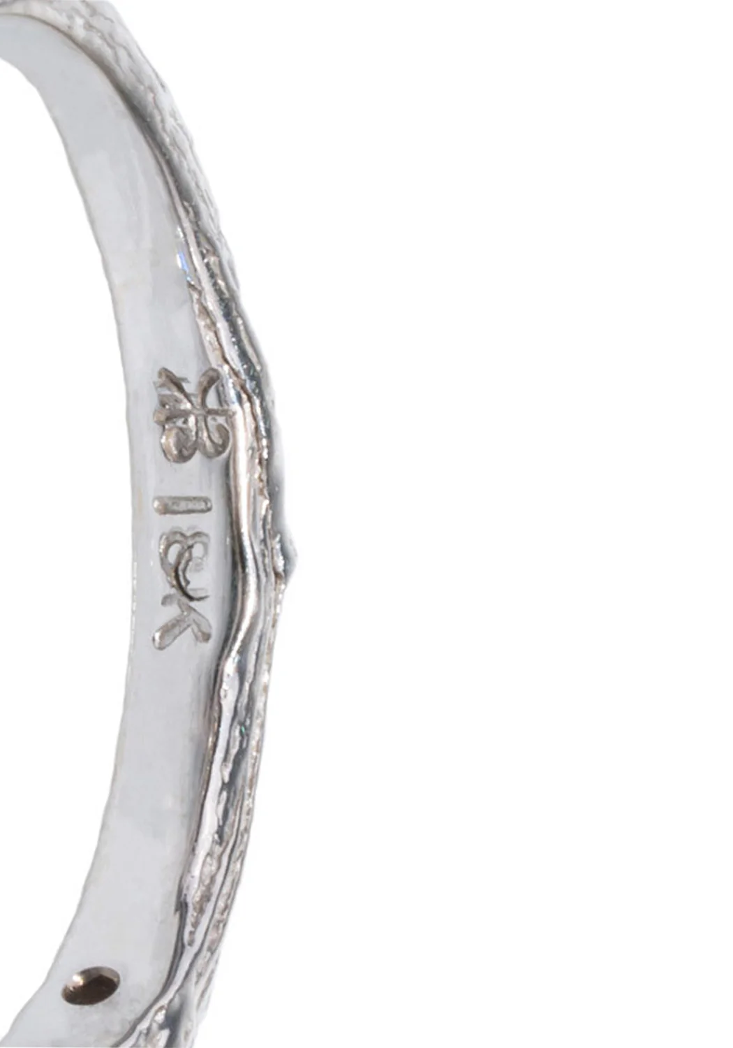 K. Brunini 18KWG Small Semi-Mount Round Diamond Twig Ring - Image 3