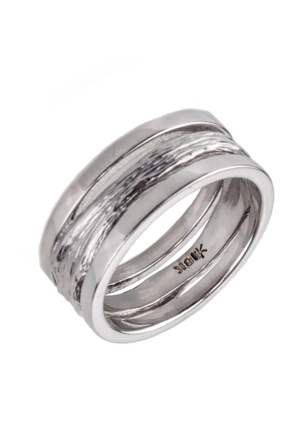 K. Brunini Myrtle High Polished 18KWG Twig Wedding Band - Image 2