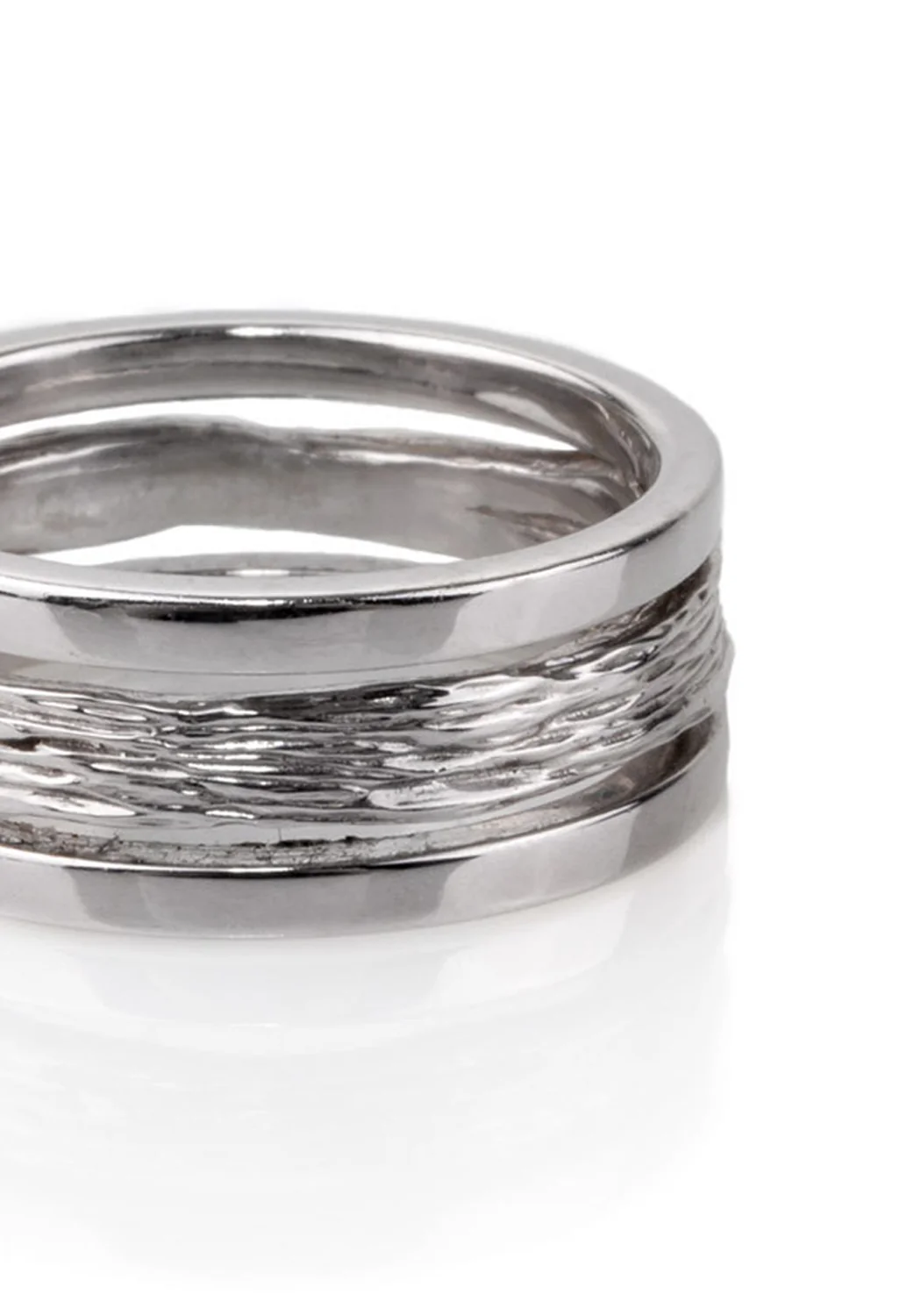 K. Brunini Myrtle High Polished 18KWG Twig Wedding Band - Image 3