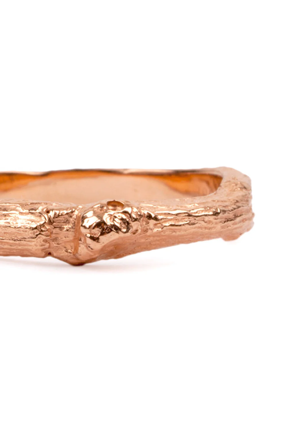 K. Brunini Sage 18K Rose Gold Medium Twig Wedding Band - Image 3