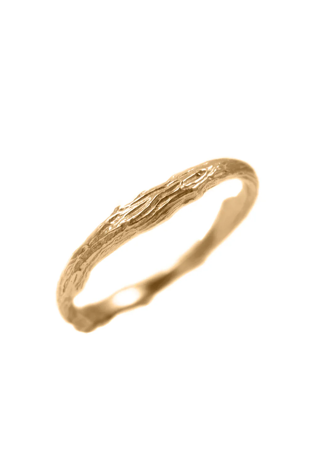 K. Brunini Sage 18K Rose Gold Small Twig Wedding Band - Image 2