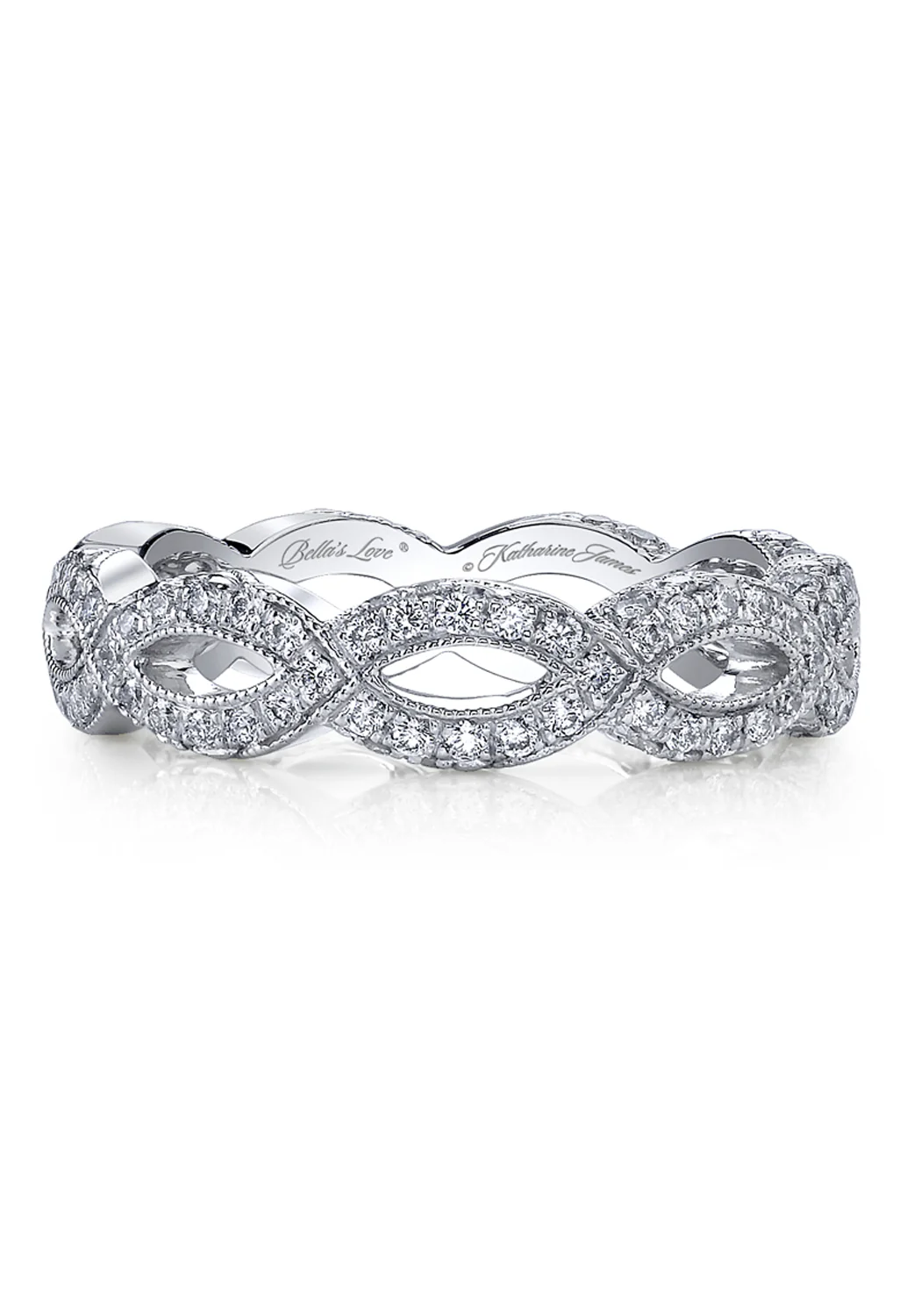 Katharine James Bella's Love Pavé Ribbon Diamond Band - Image 2