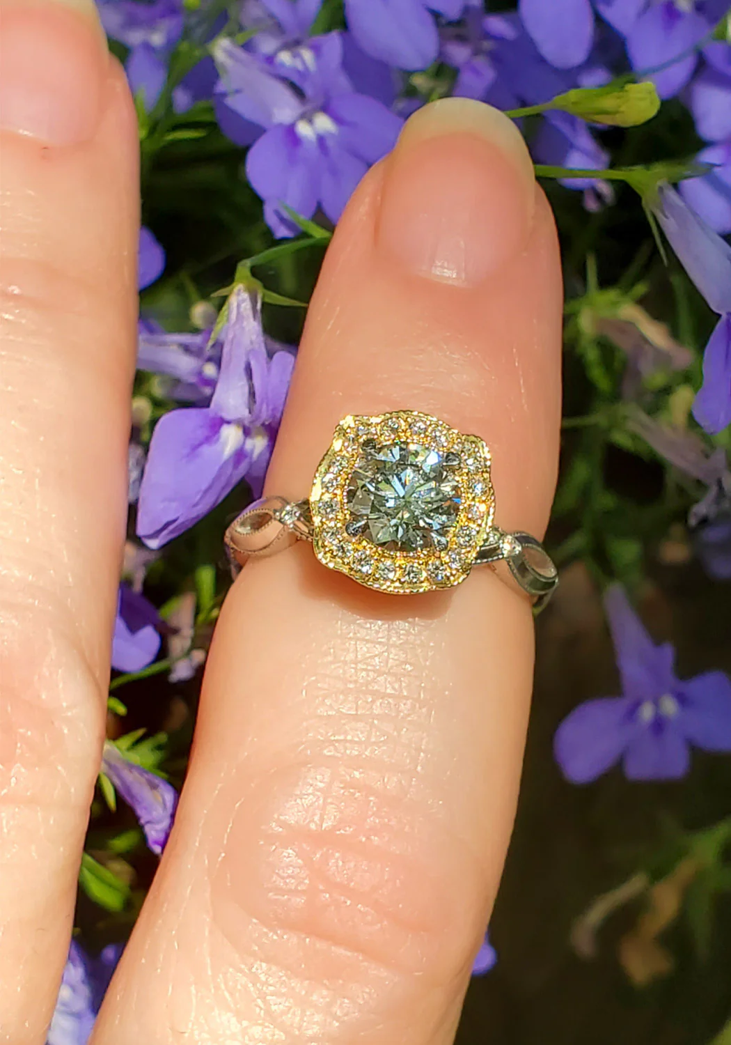 Katharine James Bella's Love Lina Platinum 18KYG Diamond Ring - Image 3