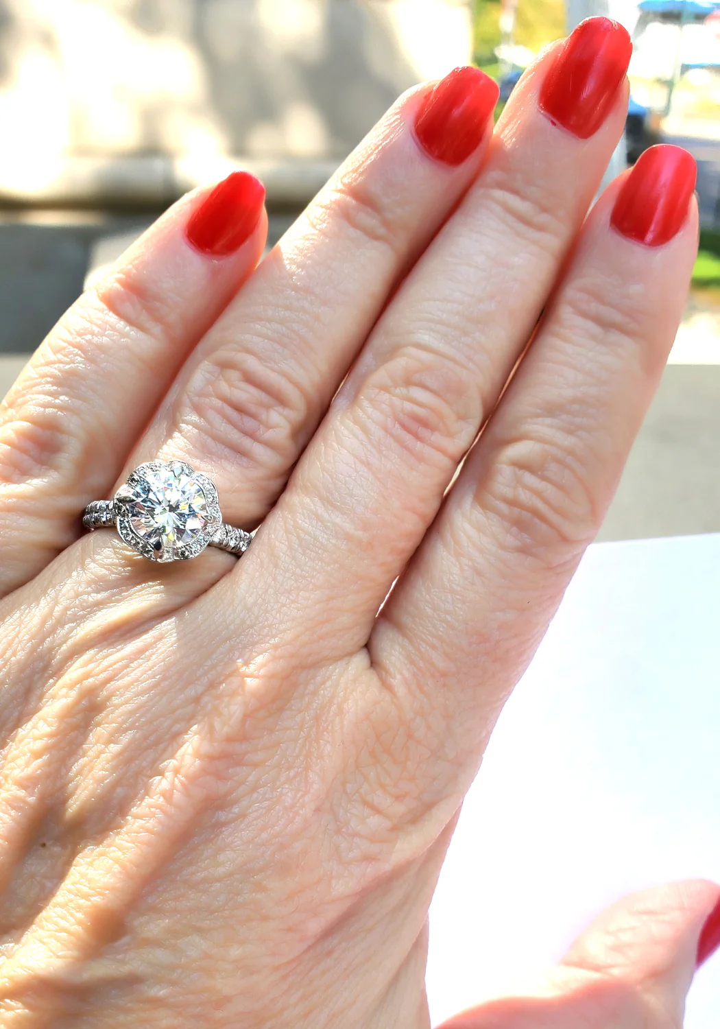 Katharine James Bella's Love Platinum Semi-Mount Diamond Ring - Image 2