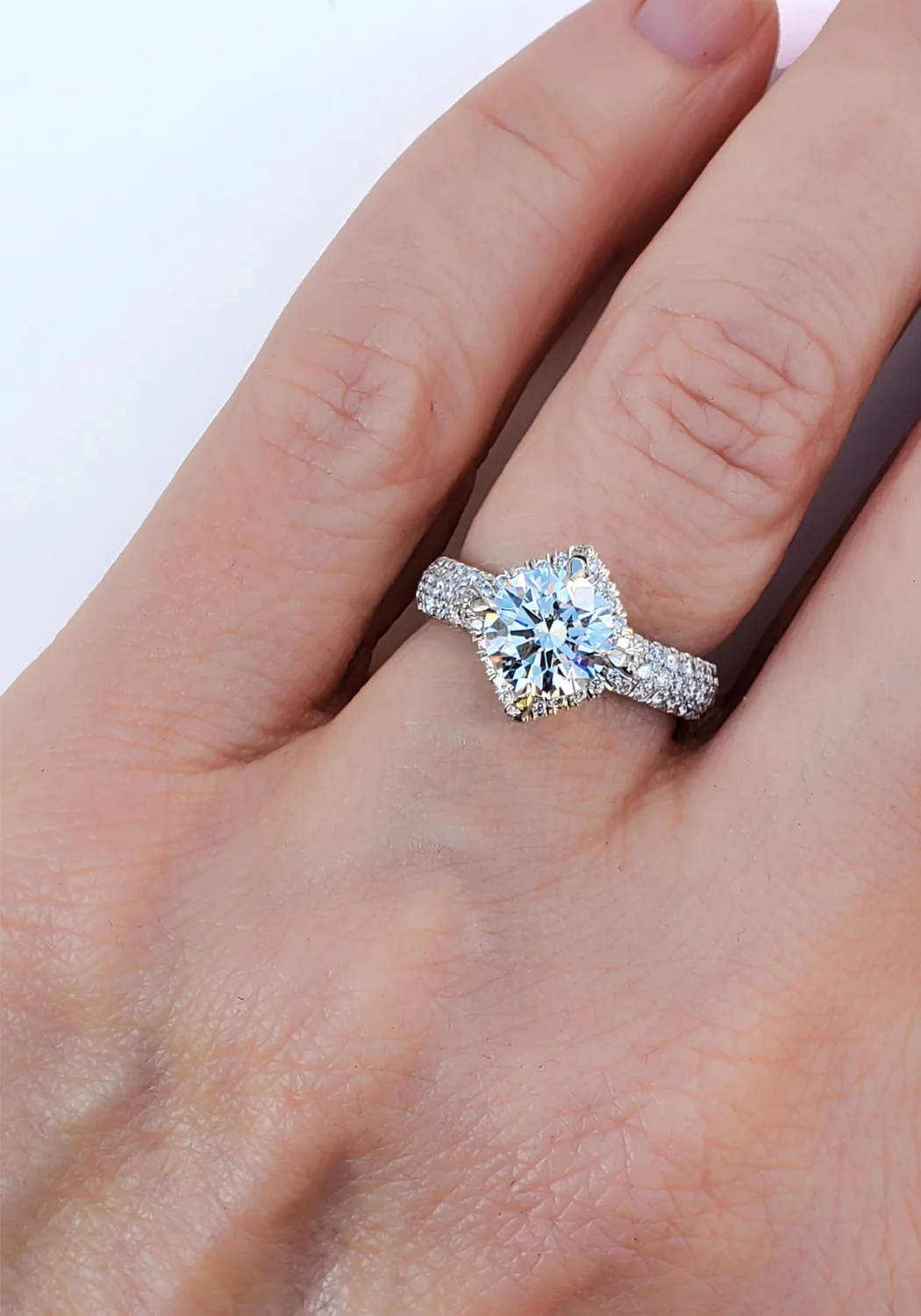 Katharine James Sweet Juliet Pavé Diamond Engagement Ring - Image 2