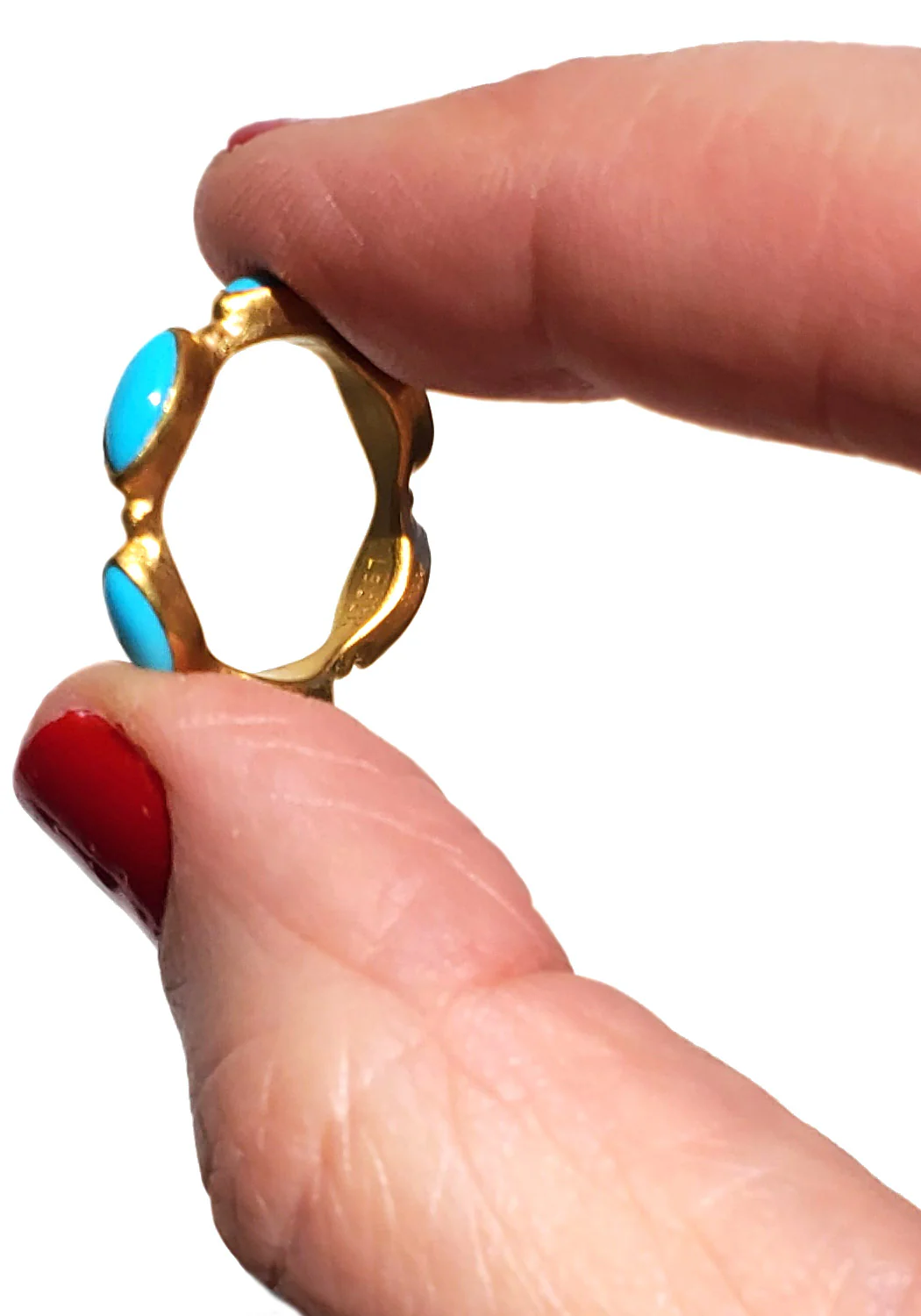 Lika Behar 22KYG Sleeping Beauty Turquoise Ring - Image 3
