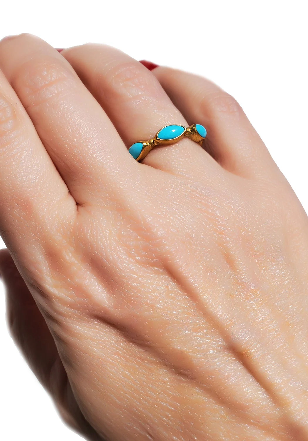 Lika Behar 22KYG Sleeping Beauty Turquoise Ring - Image 5