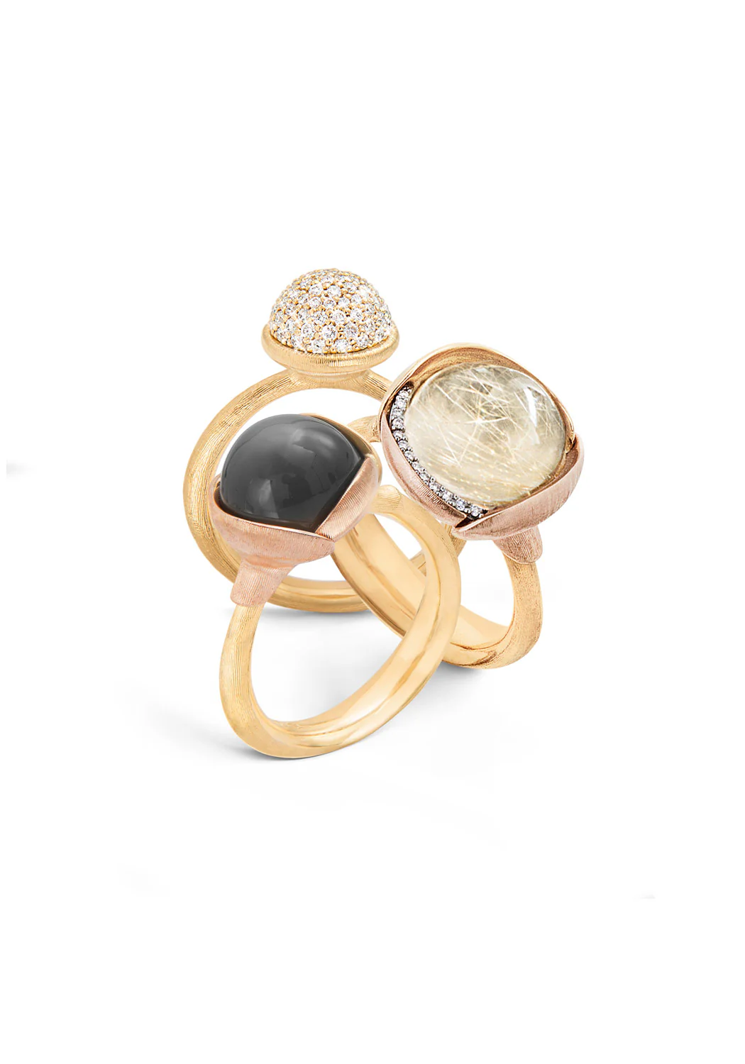 Ole Lynggaard Lotus 2 Grey Moonstone Ring - Image 4