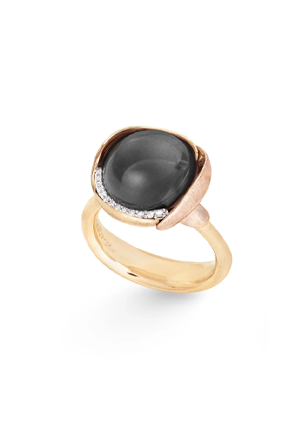 Ole Lynggaard Lotus 3 Diamond & Grey Moonstone Ring - Image 3