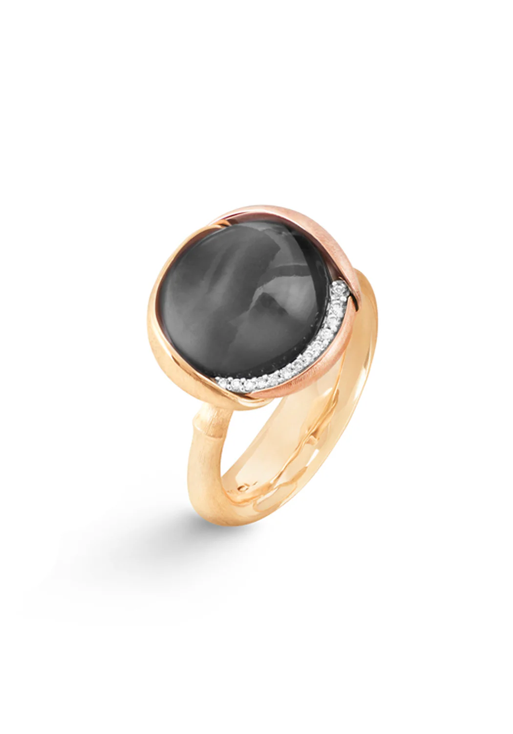 Ole Lynggaard Lotus 3 Diamond & Grey Moonstone Ring - Image 6