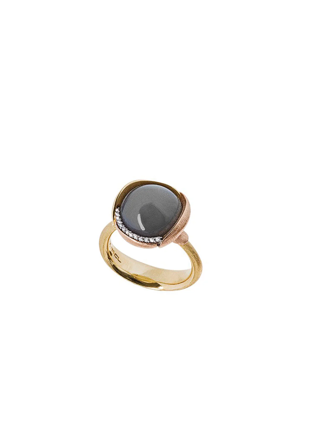 Ole Lynggaard Lotus 3 Diamond & Grey Moonstone Ring - Image 7