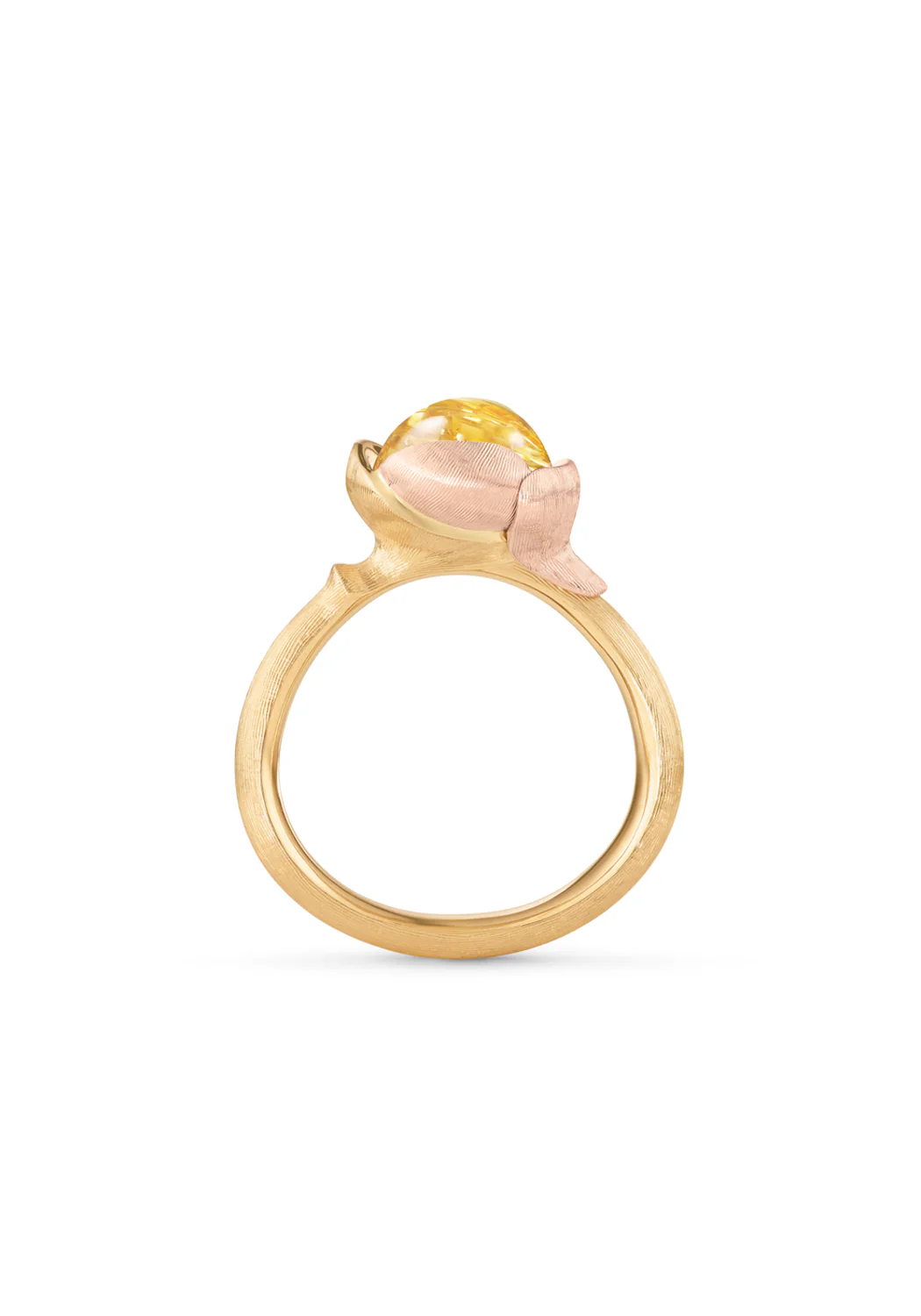 Ole Lynggaard Lotus 1 Rutile Quartz Ring - Image 2