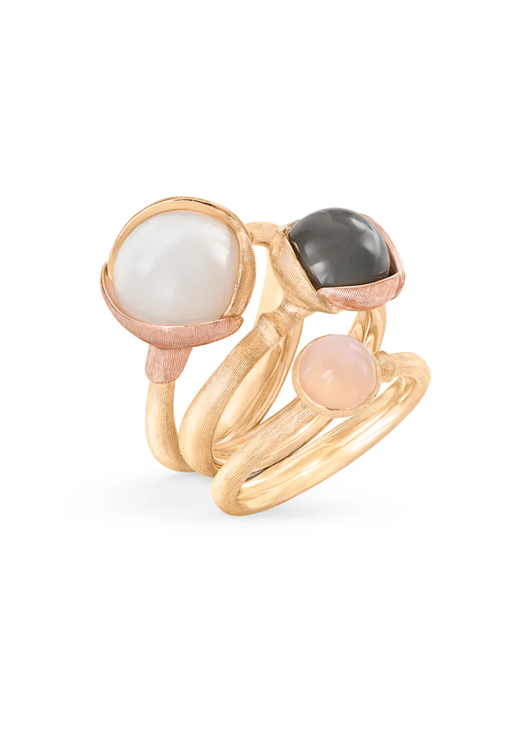 Ole Lynggaard Lotus 2 White Moonstone Ring - Image 5