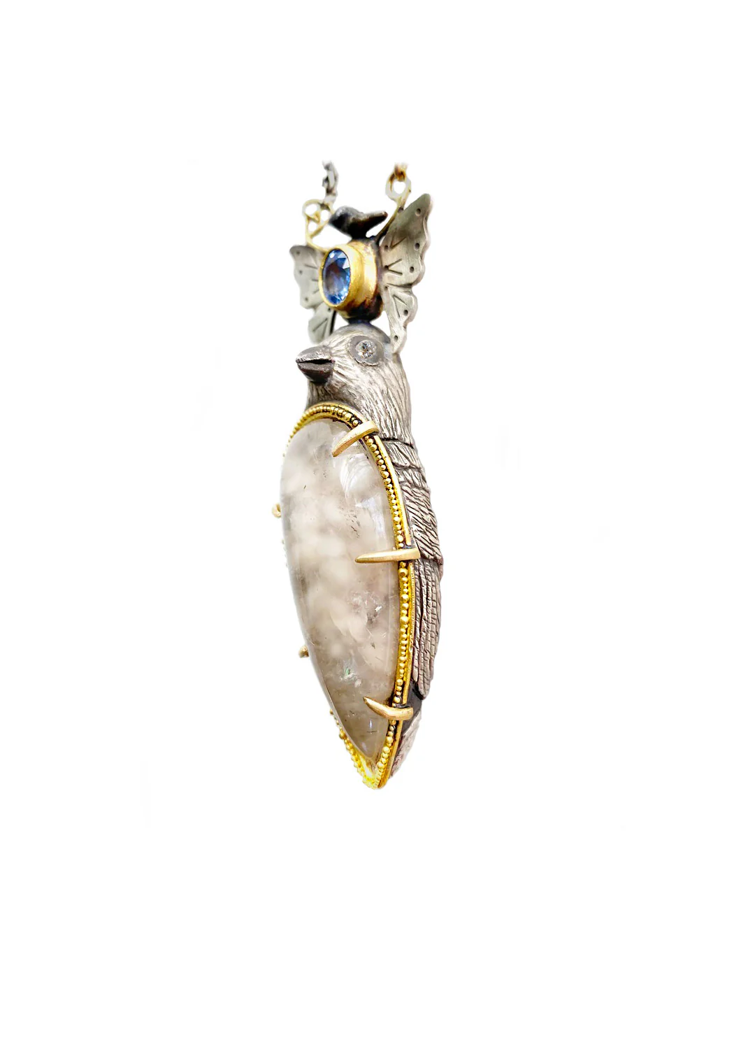 Melinda Risk Quartz Bird Cloud Necklace - Image 3